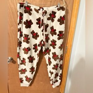 Cozy Teddy Bear Print Pajama Pants